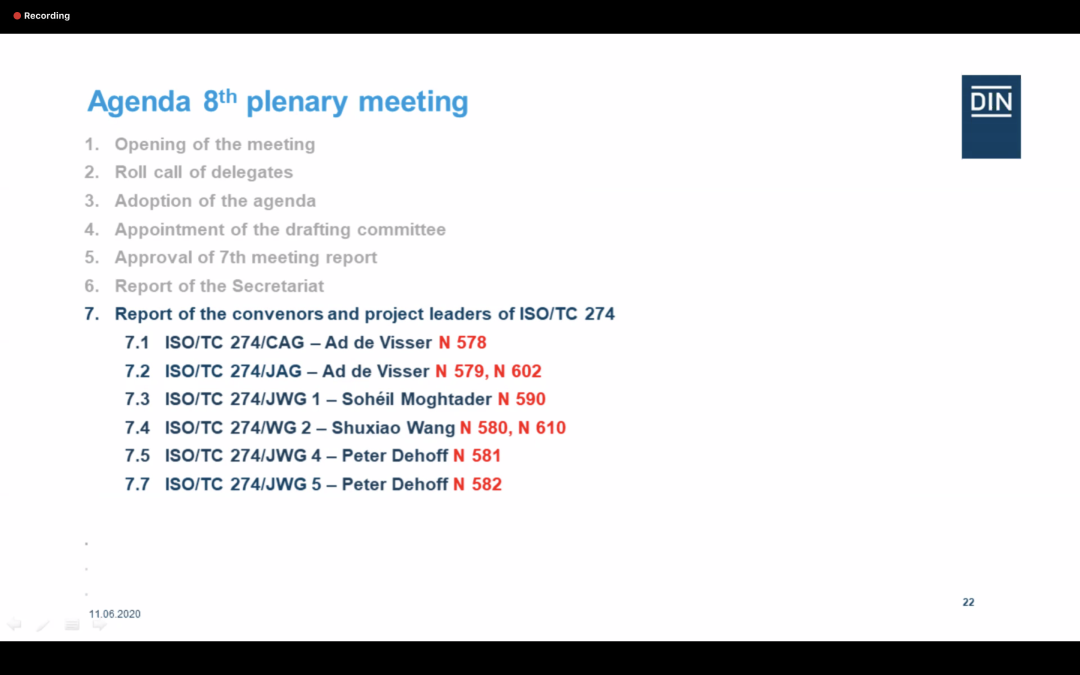 国际标准会议 | 中国代表团参加ISO/TC 274第八次成员大会